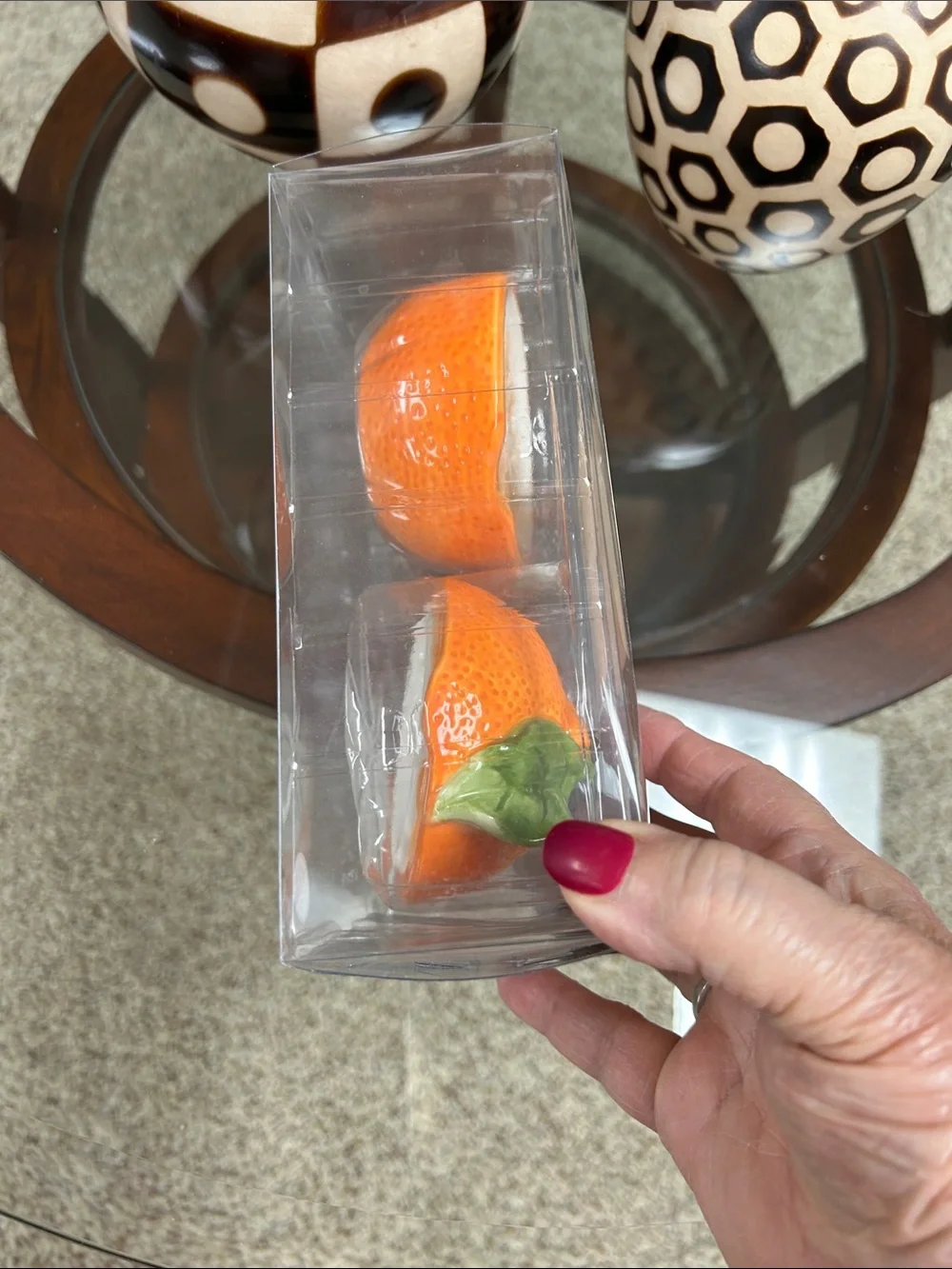 Orange Ceramic Salt & Pepper Shaker Set - Orange